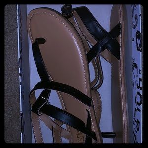 Sandals black and brown brand new never worn
